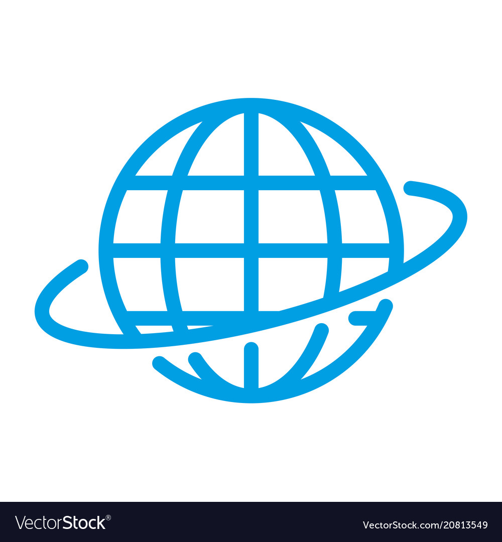 Global world sign Royalty Free Vector Image - VectorStock