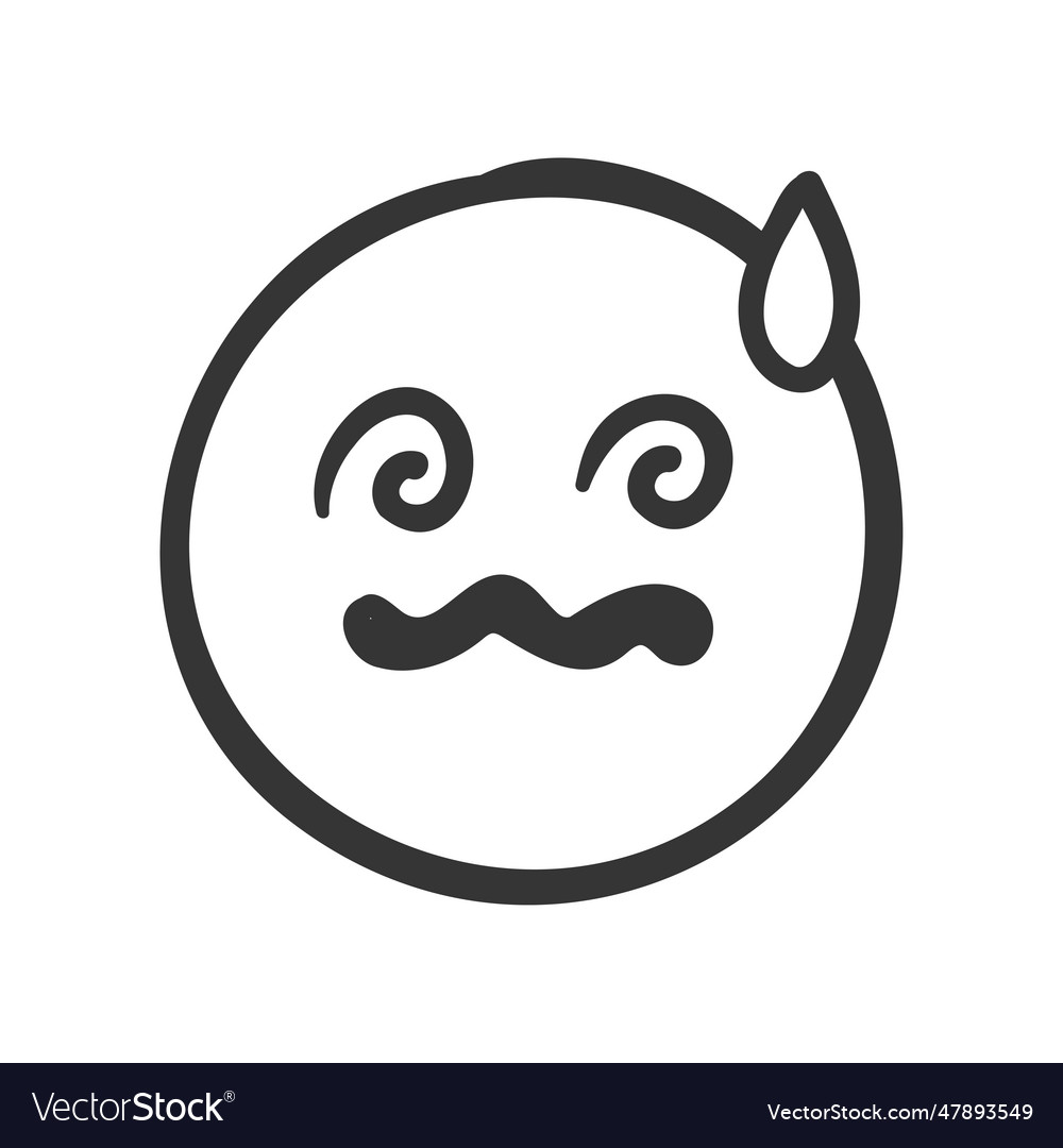 Hand drawn emoticons cute expression faces Vector Image