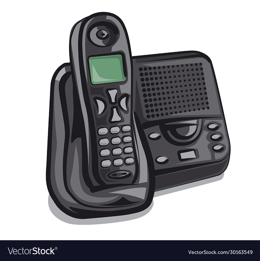 Office Cordless Phone Royalty Free Vector Image Cordless Phone Royalty Free Vector Image