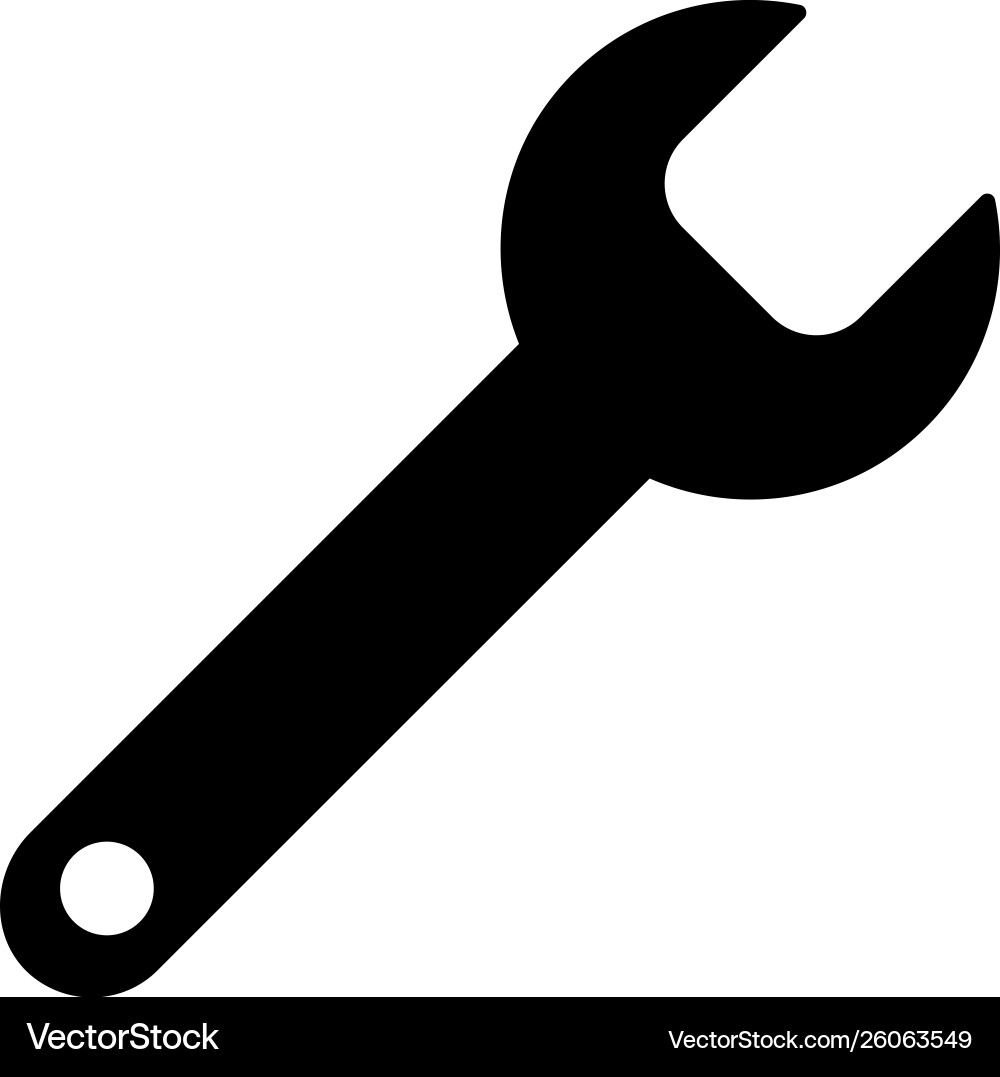 Spanner technical tool Royalty Free Vector Image