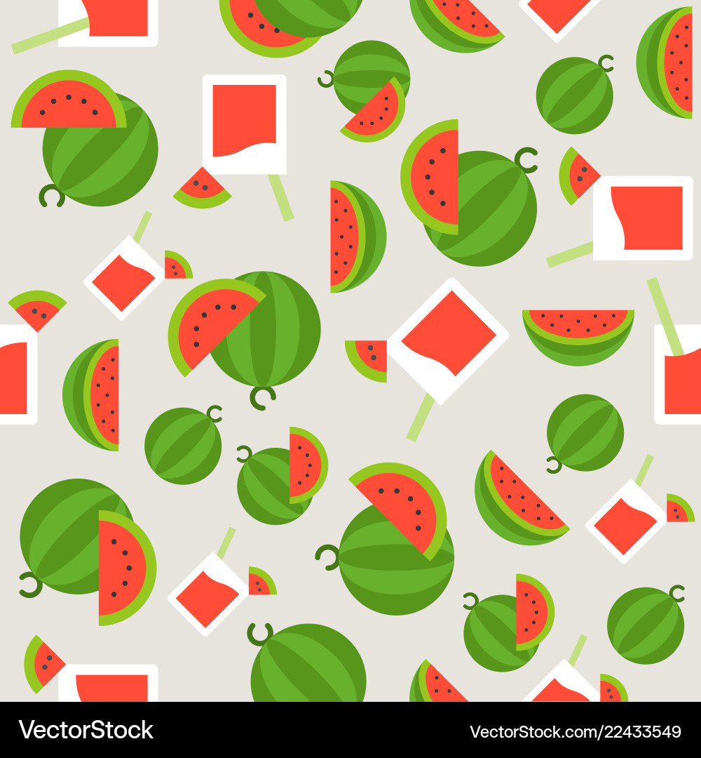 Summer theme seamless pattern watermelon Vector Image