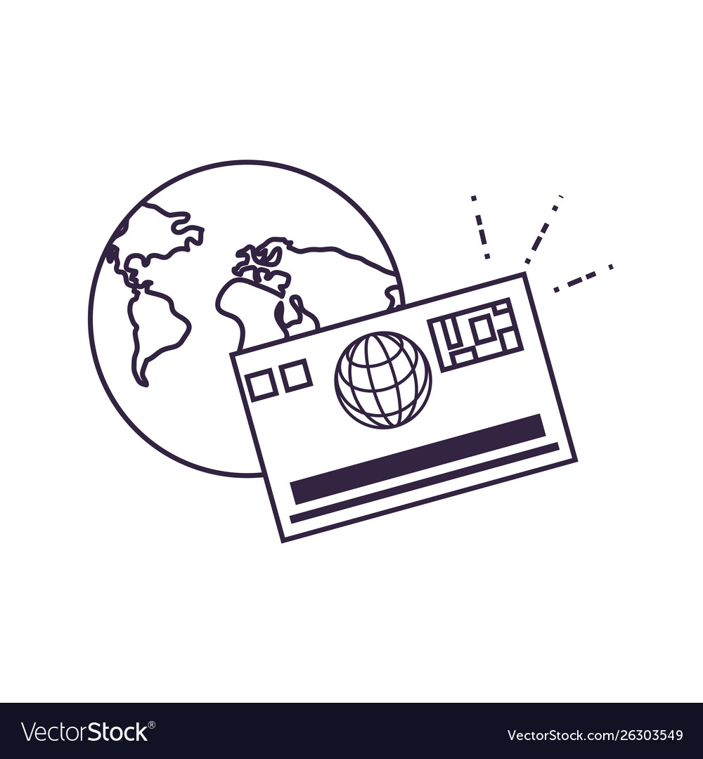 World planet earth with credit card