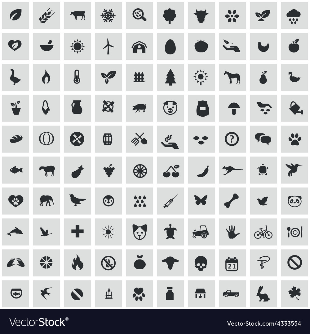 100 Ökologie-Icons