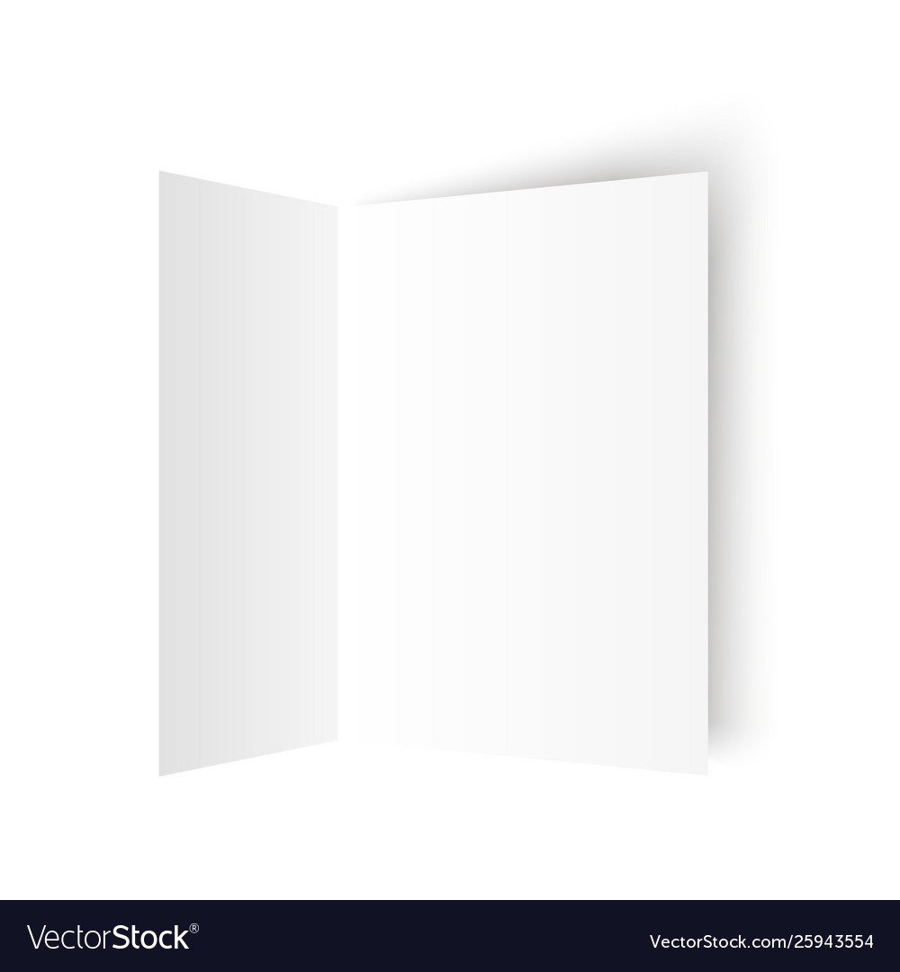 A sheet paper folded in half Royalty Free Vector Image