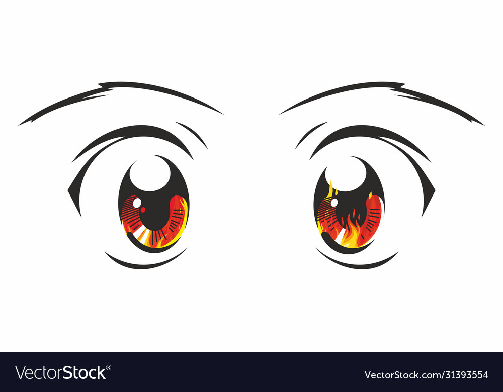 Anime-style eyes Cute beautiful girl Anime - Stock Illustration  [71411393] - PIXTA