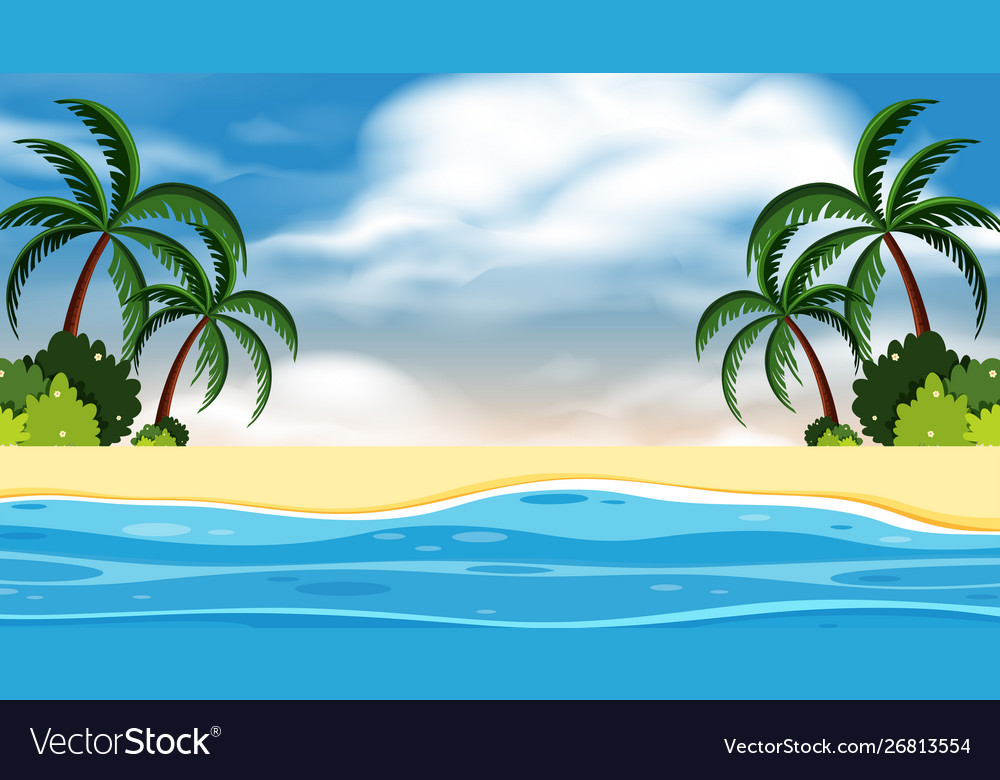 Landscape background design seaside at daytime