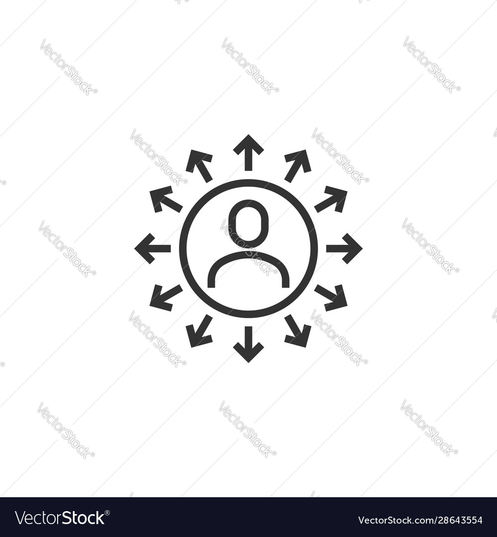 Mind awareness icon in flat style idea human