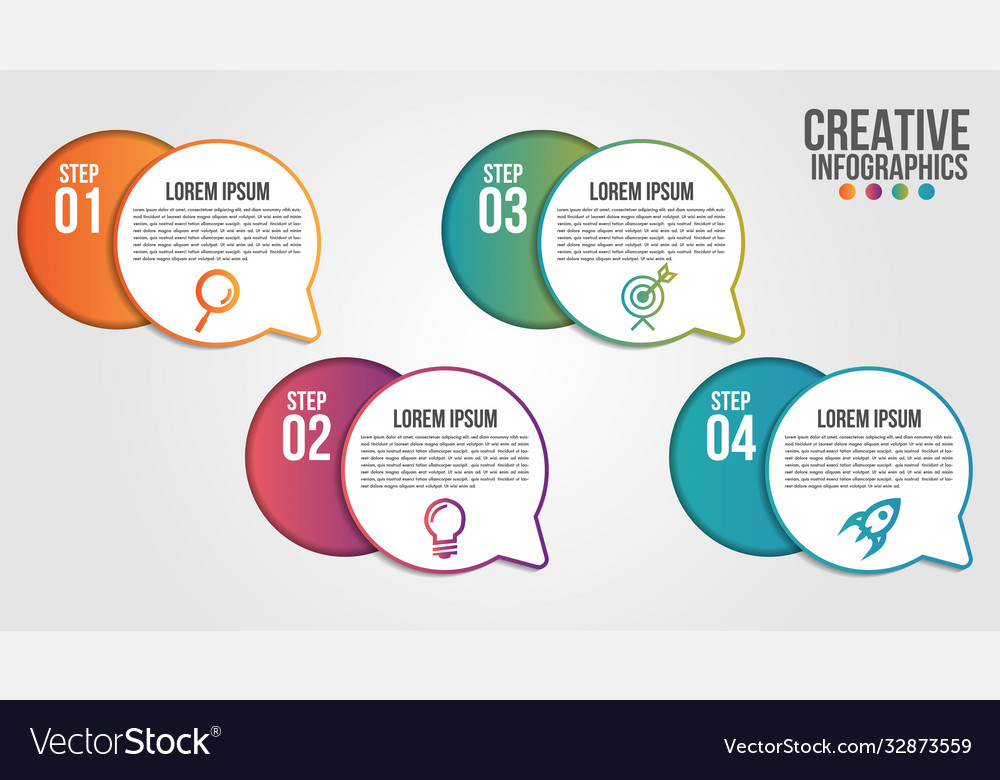 Infographic modern timeline design template