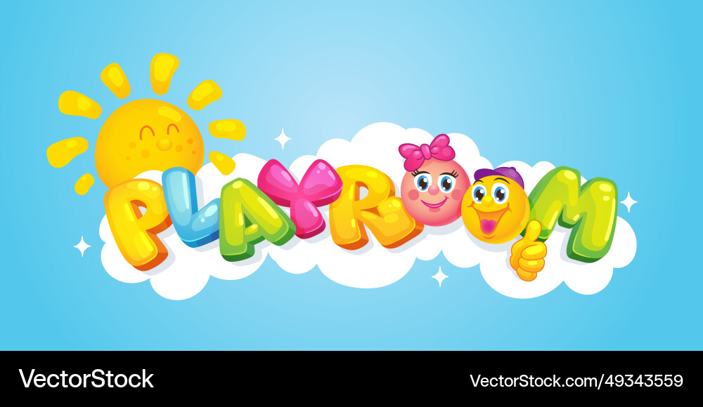 Playroom logo Royalty Free Vector Image - VectorStock