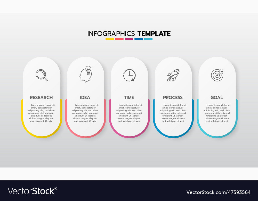 Business infographic template process with simple