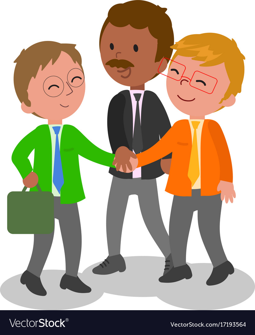 Businessmen Shaking Hands Royalty Free Vector Image