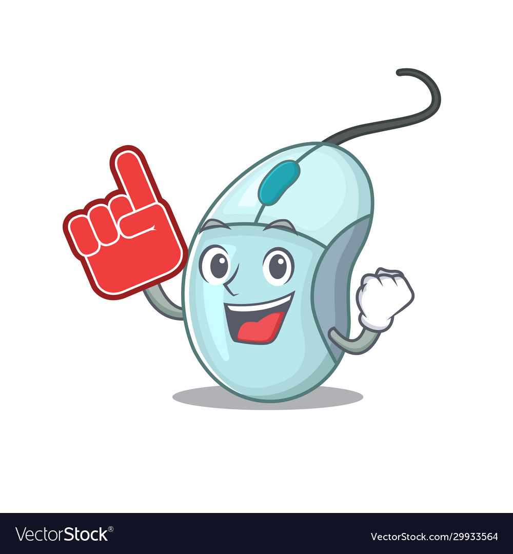 Computer Mouse Mascot Cartoon Style Holding A Vector Image