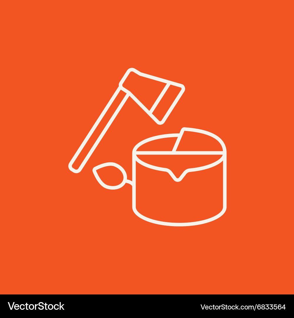 Deforestation line icon Royalty Free Vector Image