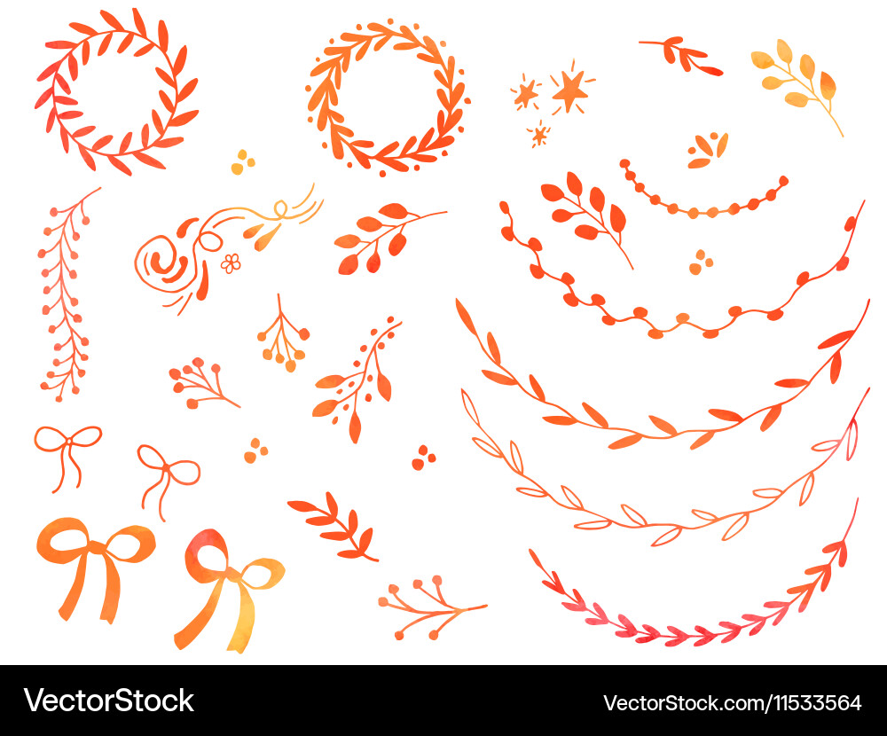 Hand drawn doodle design elements Royalty Free Vector Image