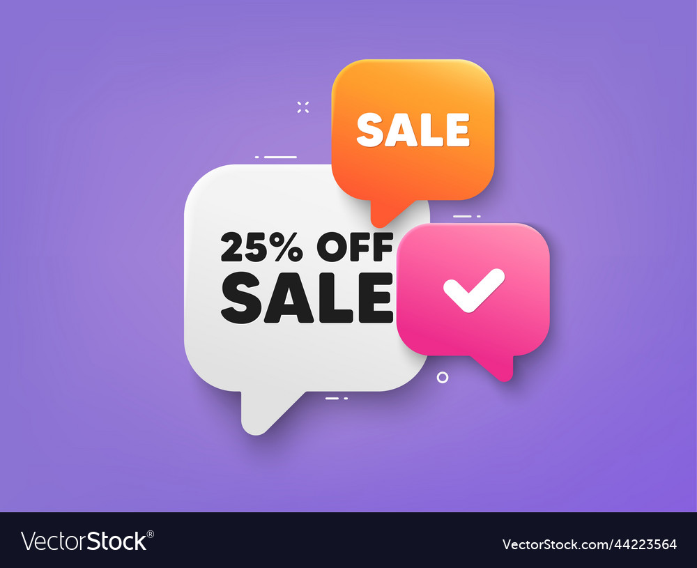 sale-25-percent-off-discount-promotion-price-vector-image