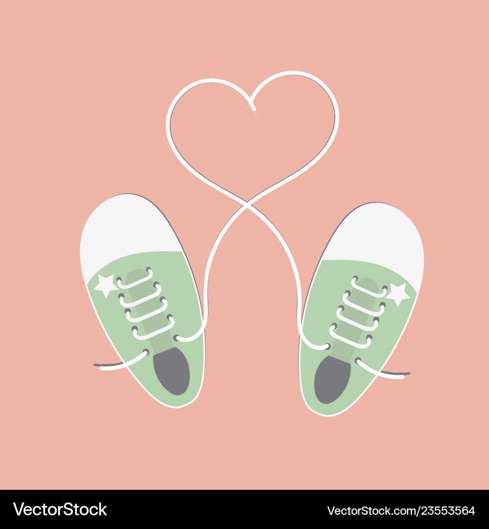sneakers with heart logo