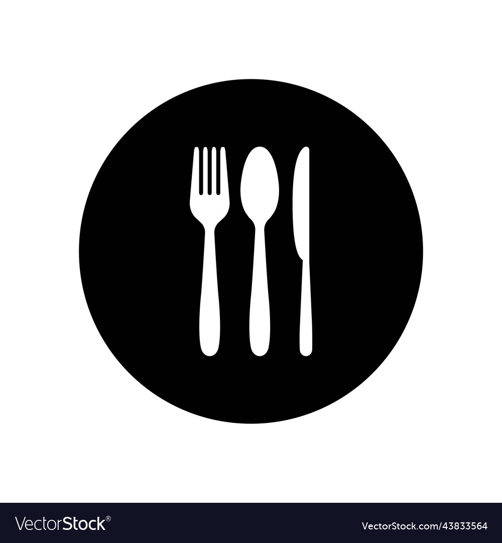 Spoon fork knife logo Royalty Free Vector Image