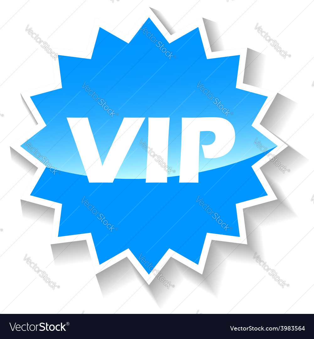 VIP icon blue, isolated on black background Stock Photo - Alamy