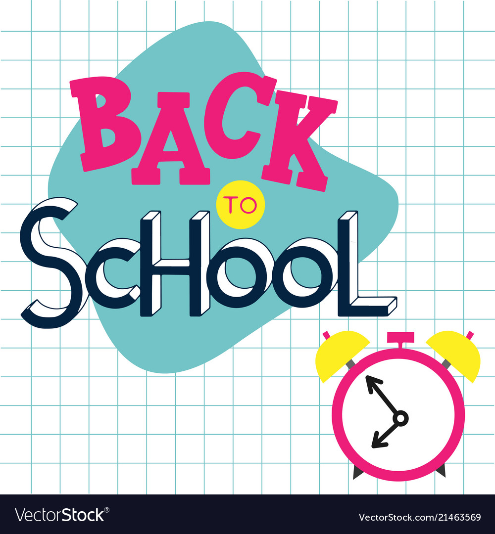 Back to school hand drawn lettering Royalty Free Vector