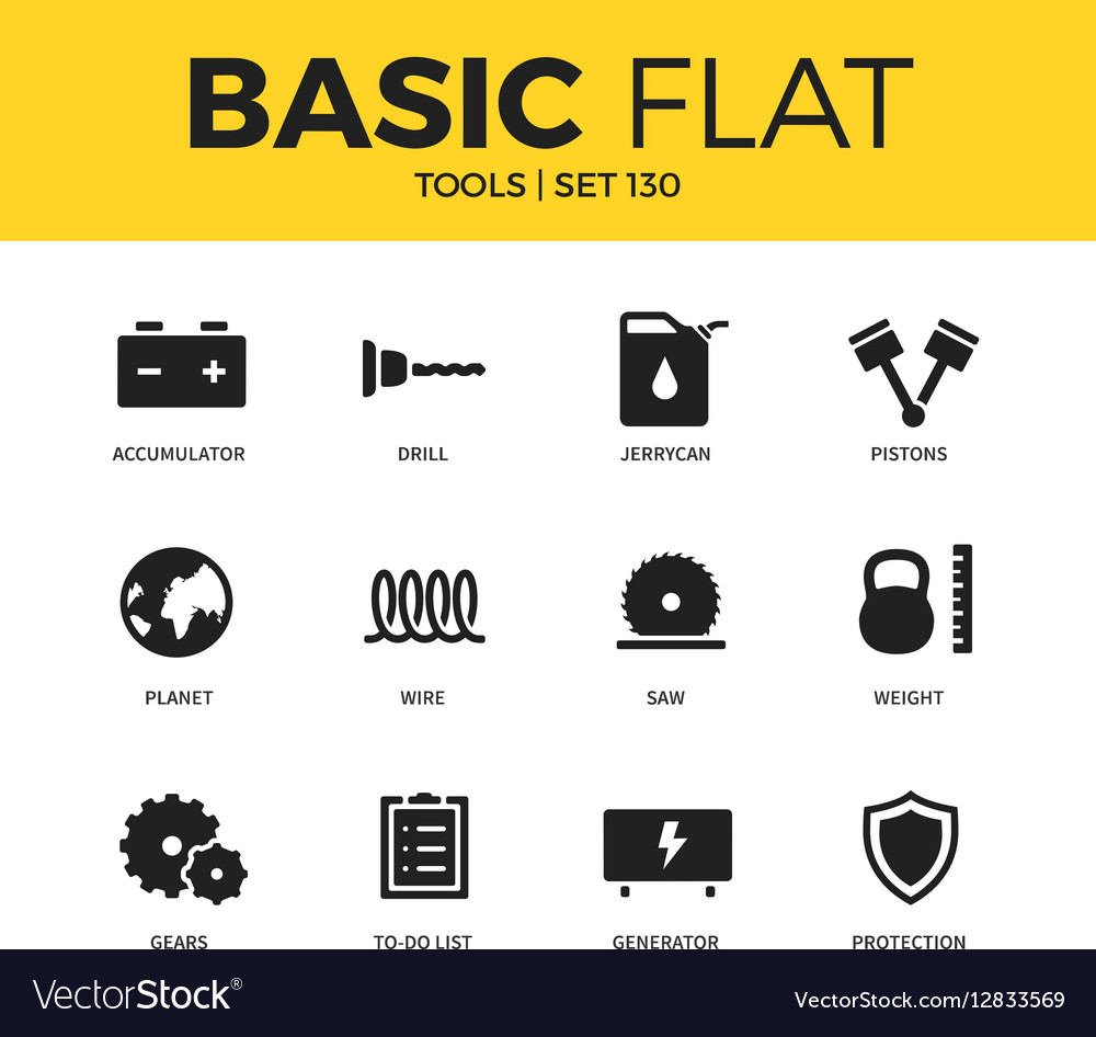 Basic set of tools icons