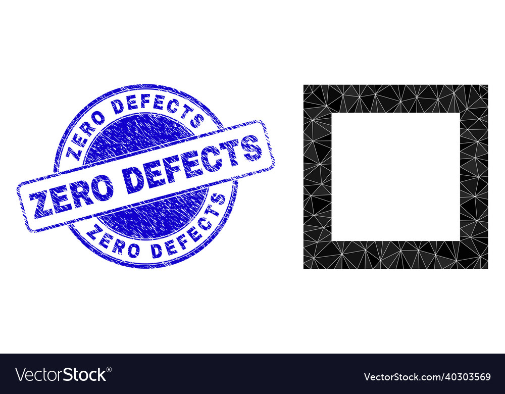 Distress zero defects round stamp seal and empty