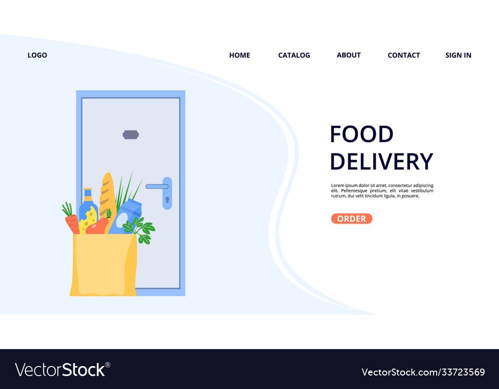 Food online delivery concept ordering