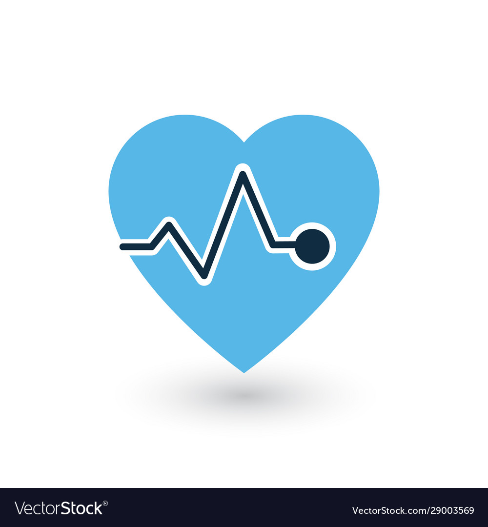 Herzschlag Puls flache Symbol für medizinische