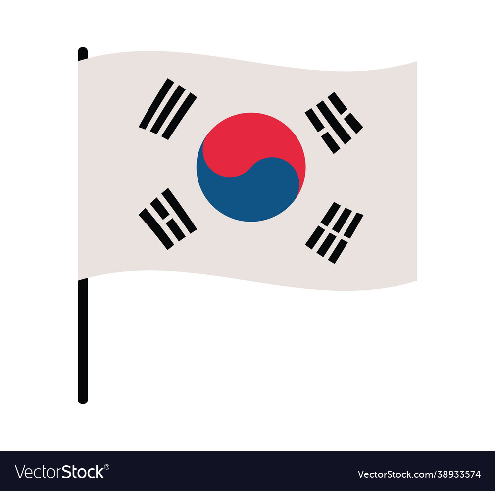 Korean flag design Royalty Free Vector Image - VectorStock