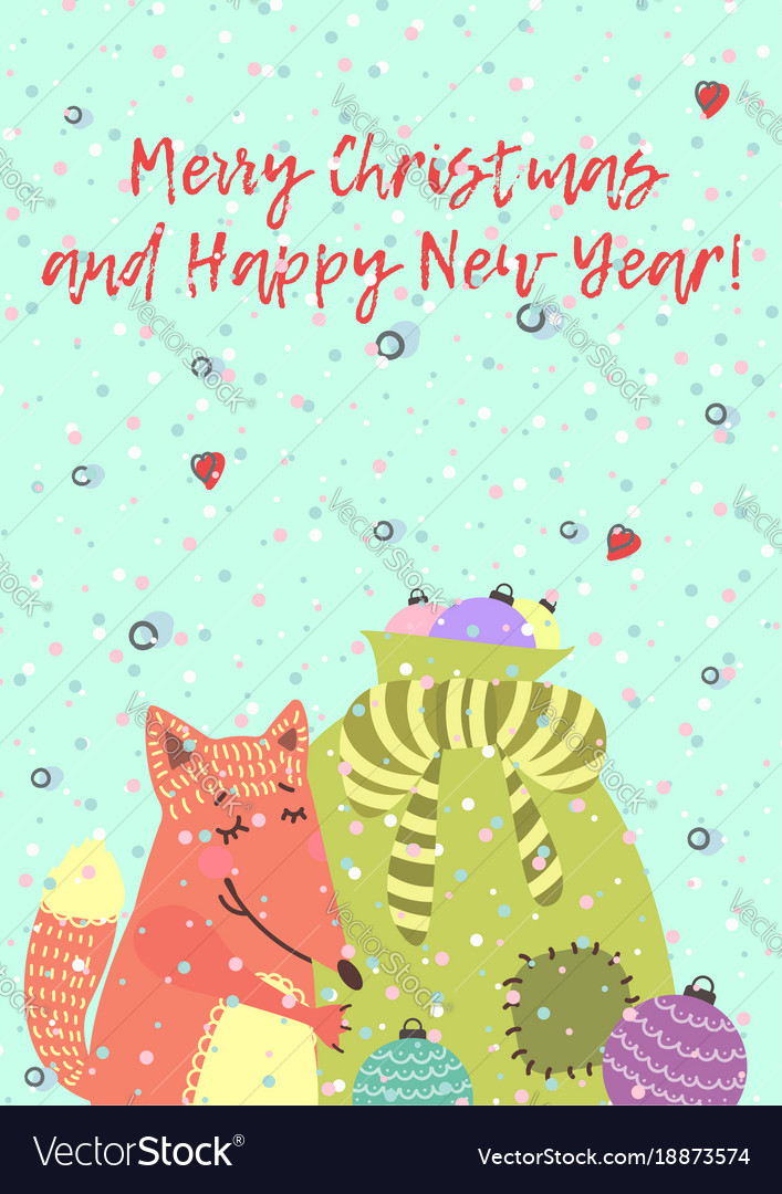 merry christmas greeting card