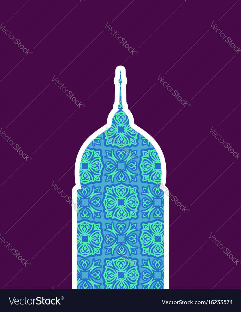 Mosque isolated arab pattern madrasah for eid