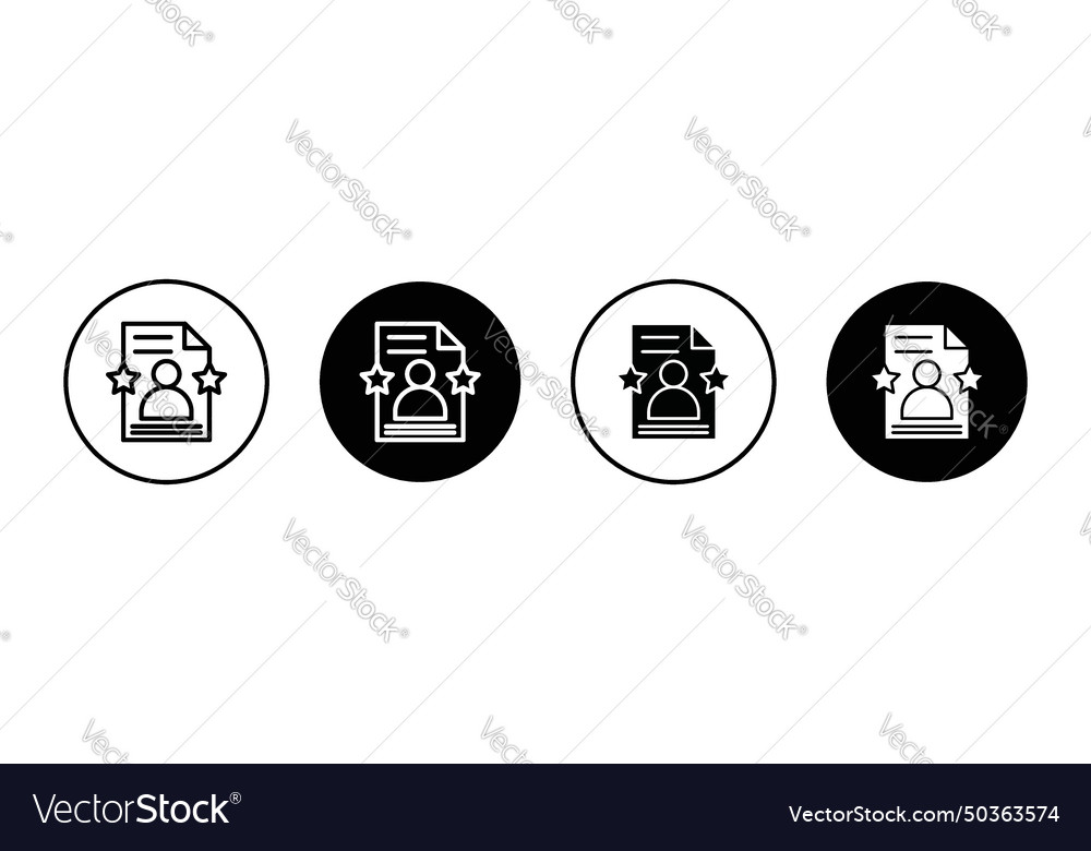 Personal assessment icon set man appraisal