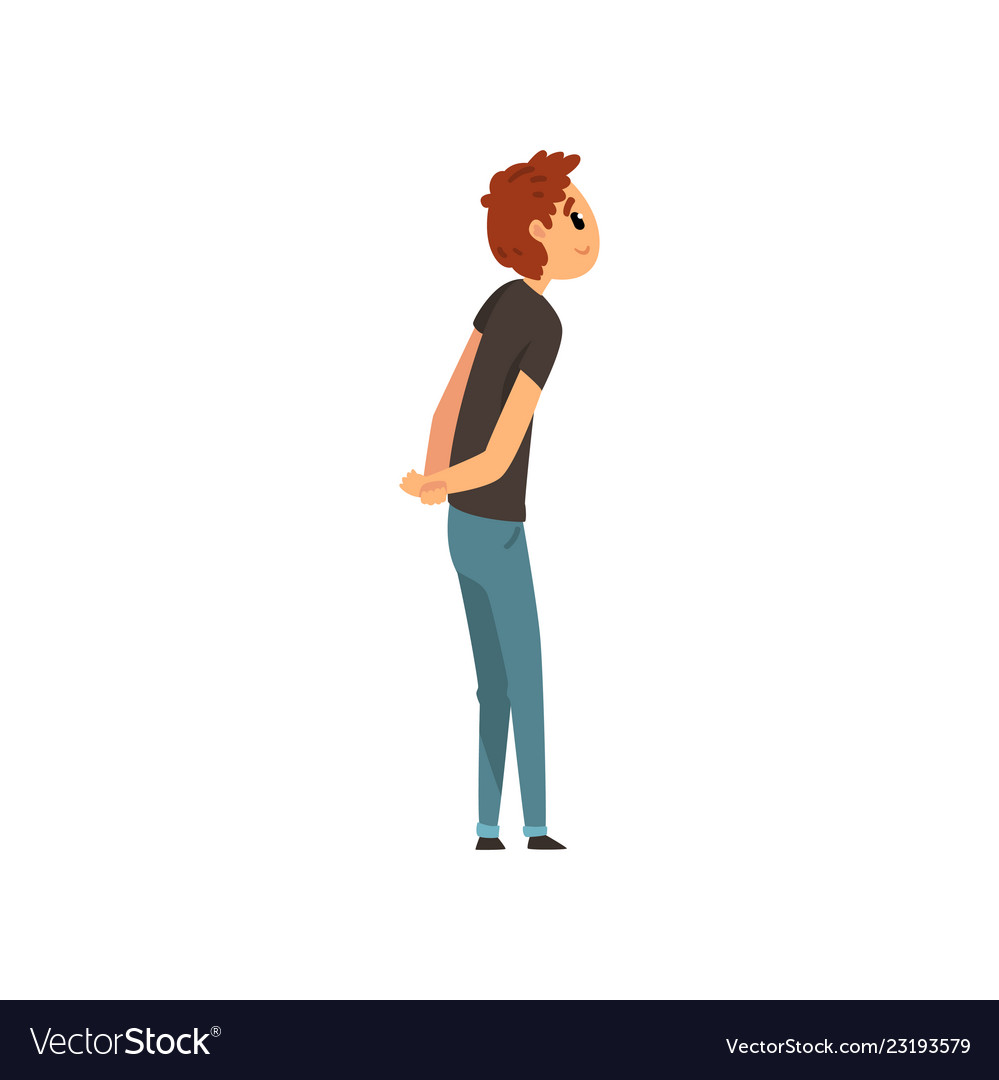 man-looking-forward-to-something-side-view-vector-image