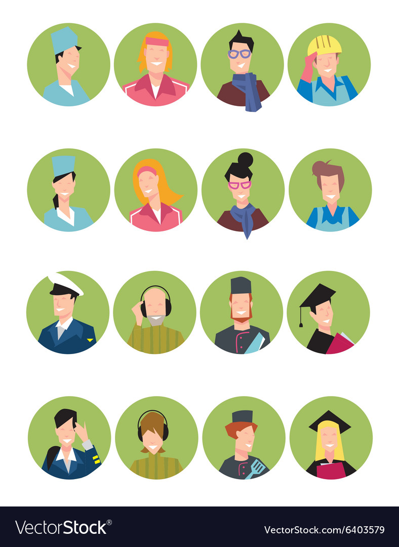 Set of avatars people