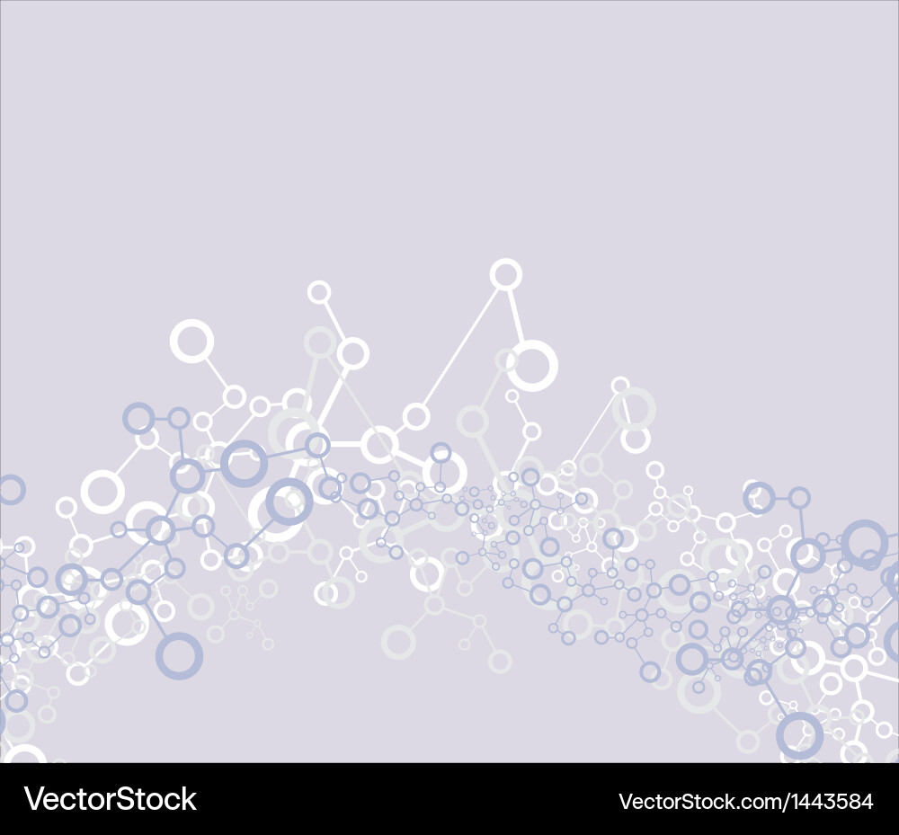 Abstract molecular structure background Royalty Free Vector