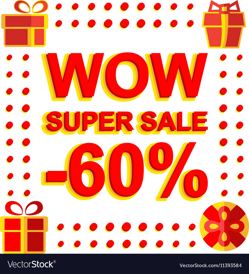 Big winter sale poster with wow super minus