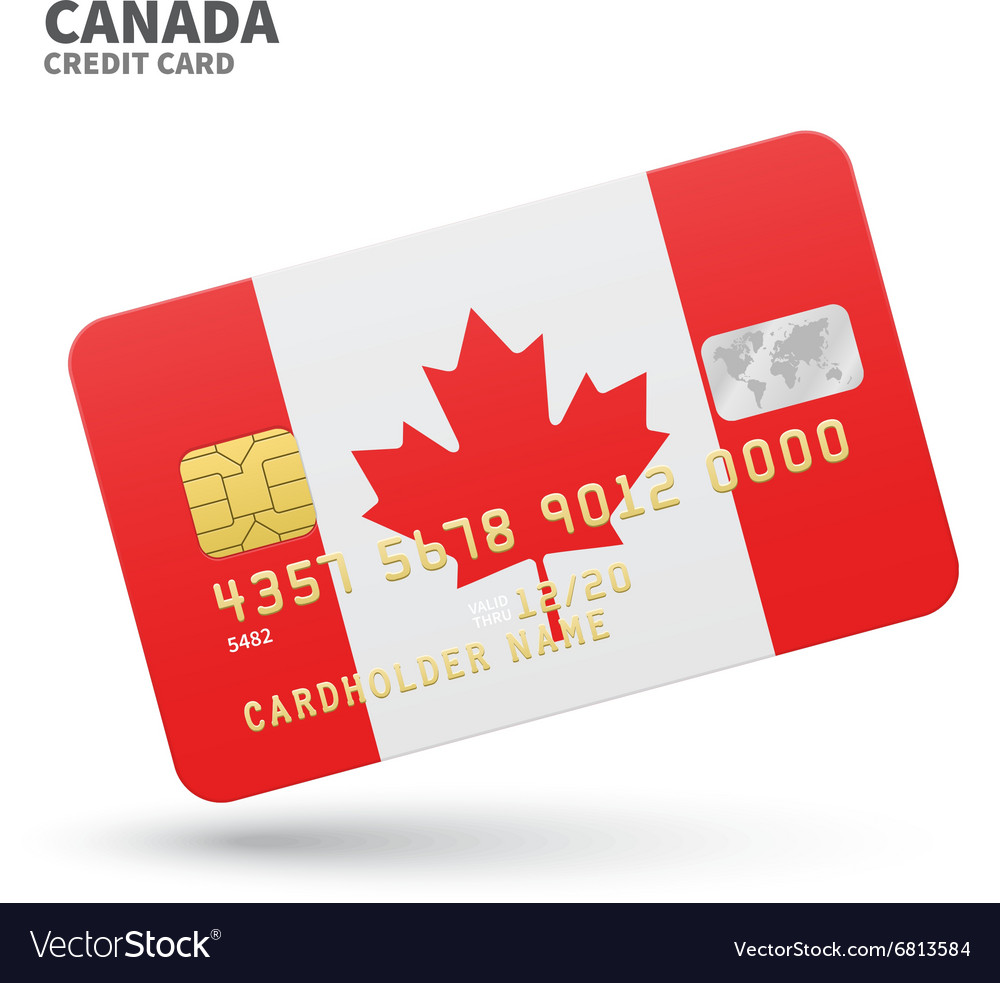 credit-card-with-canada-flag-background-for-bank-vector-image