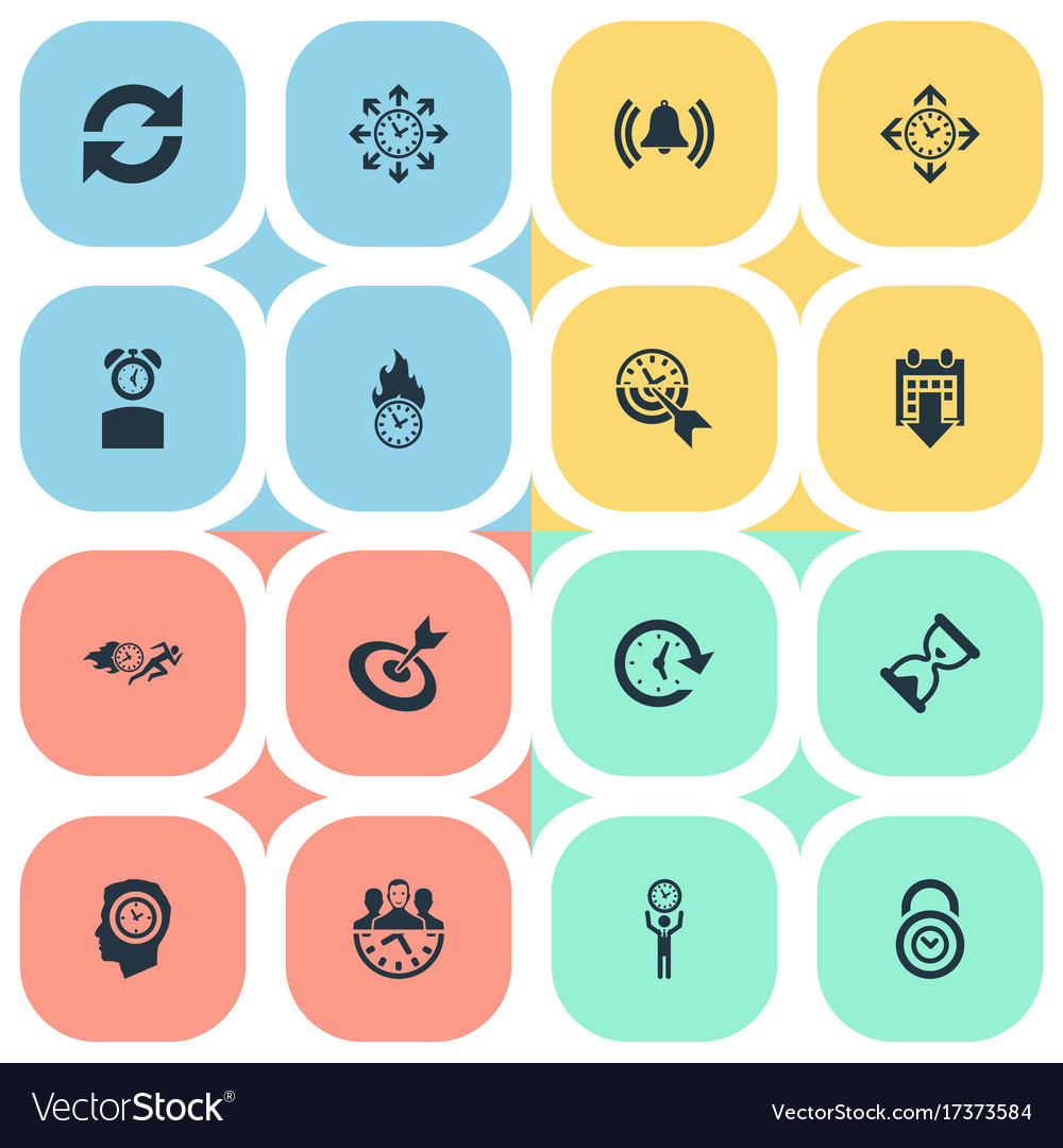 Set of simple management icons