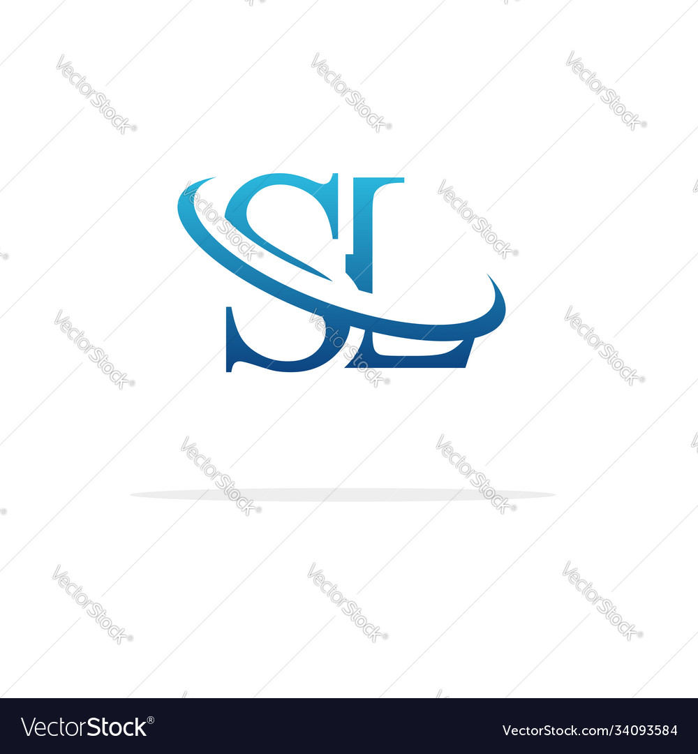 Sl logo art icon design image Royalty Free Vector Image