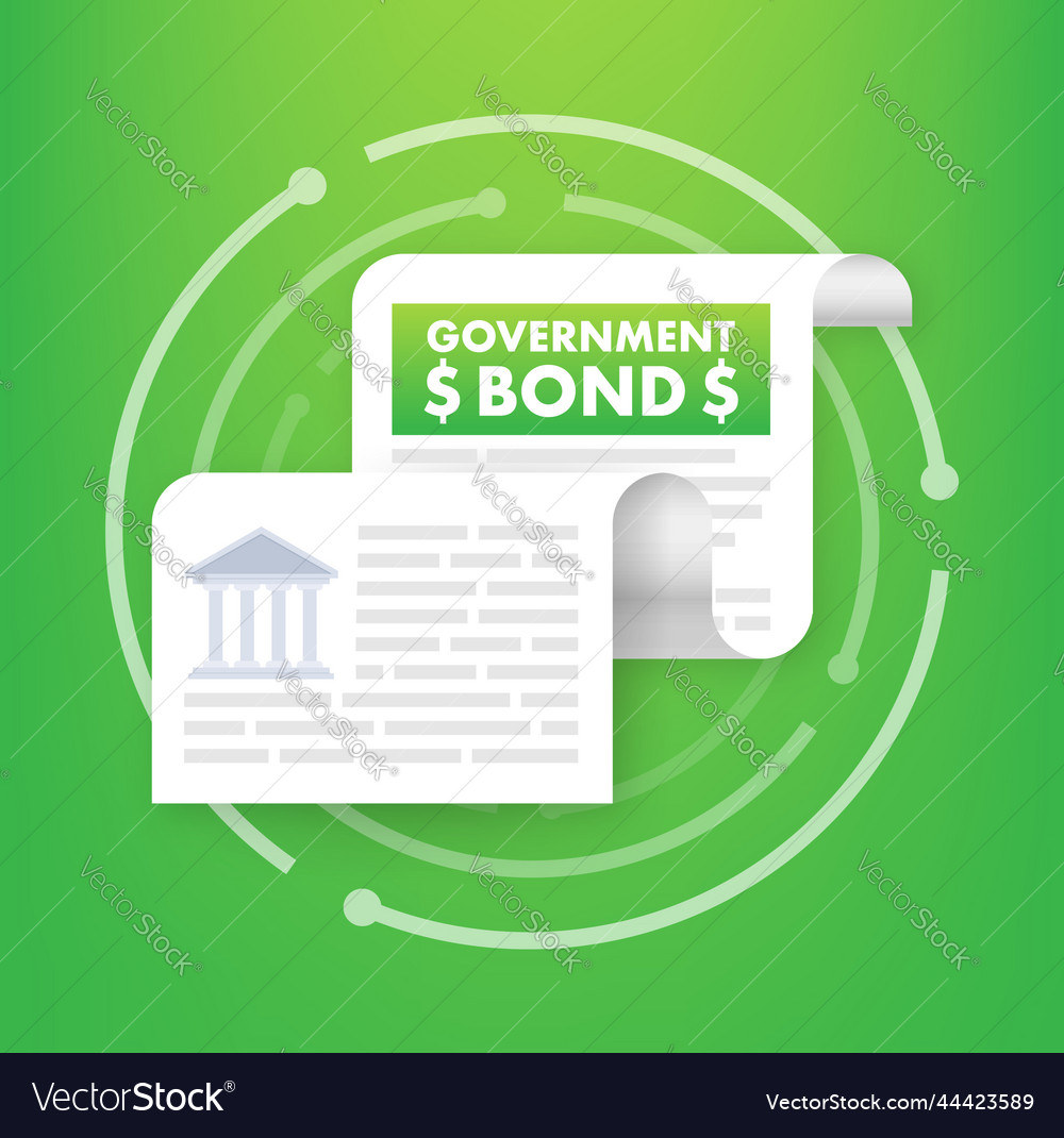 Government bonds icon financial supply