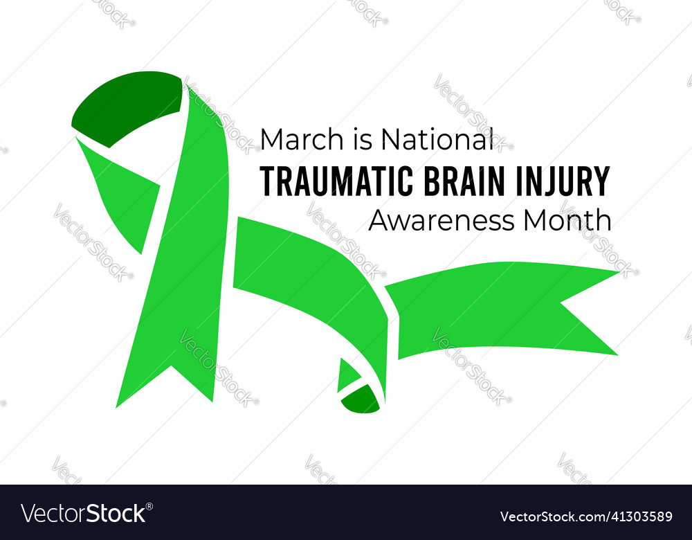 National traumatic brain injury awareness month Vector Image