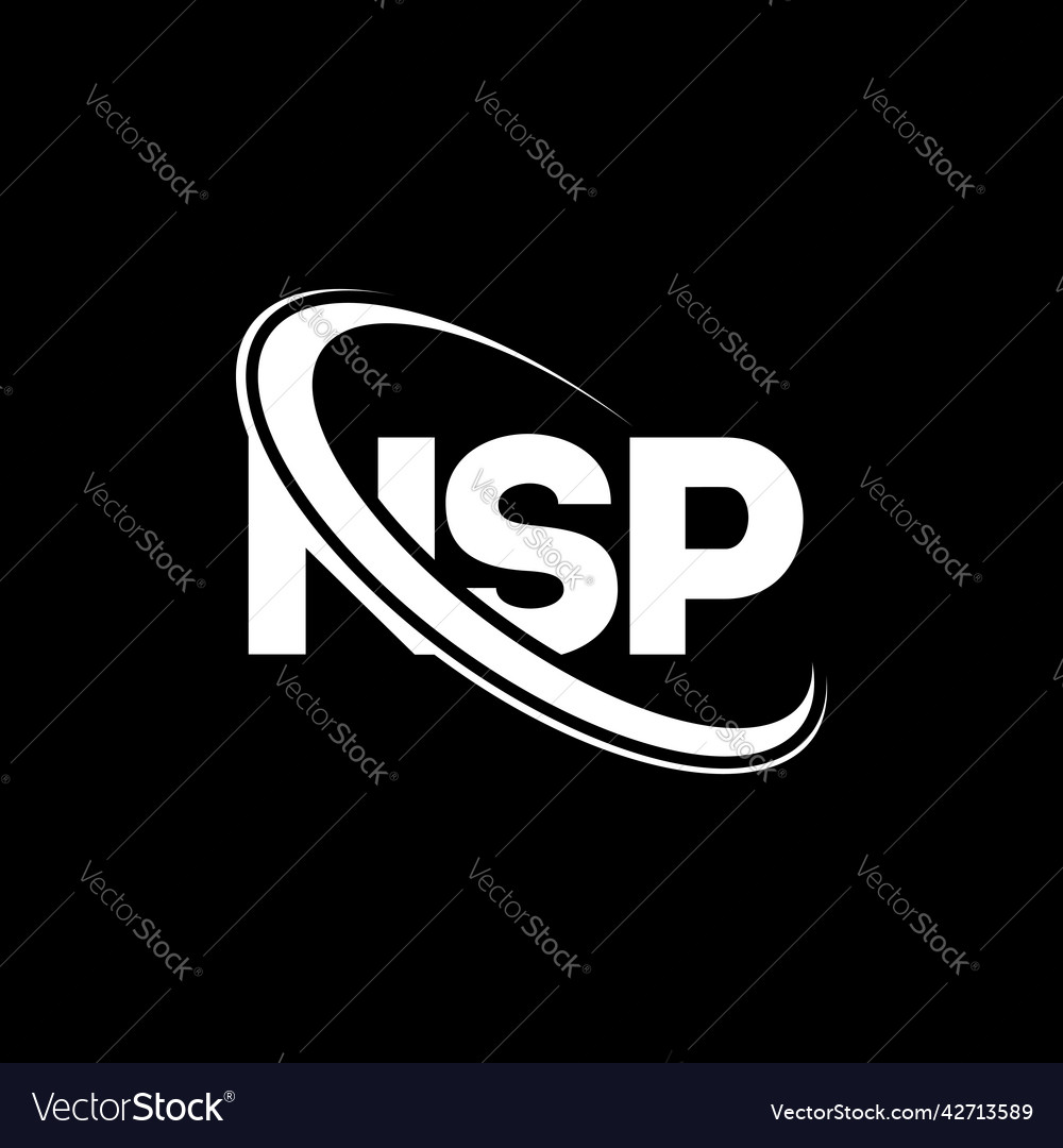 Nsp logo letter design Royalty Free Vector Image