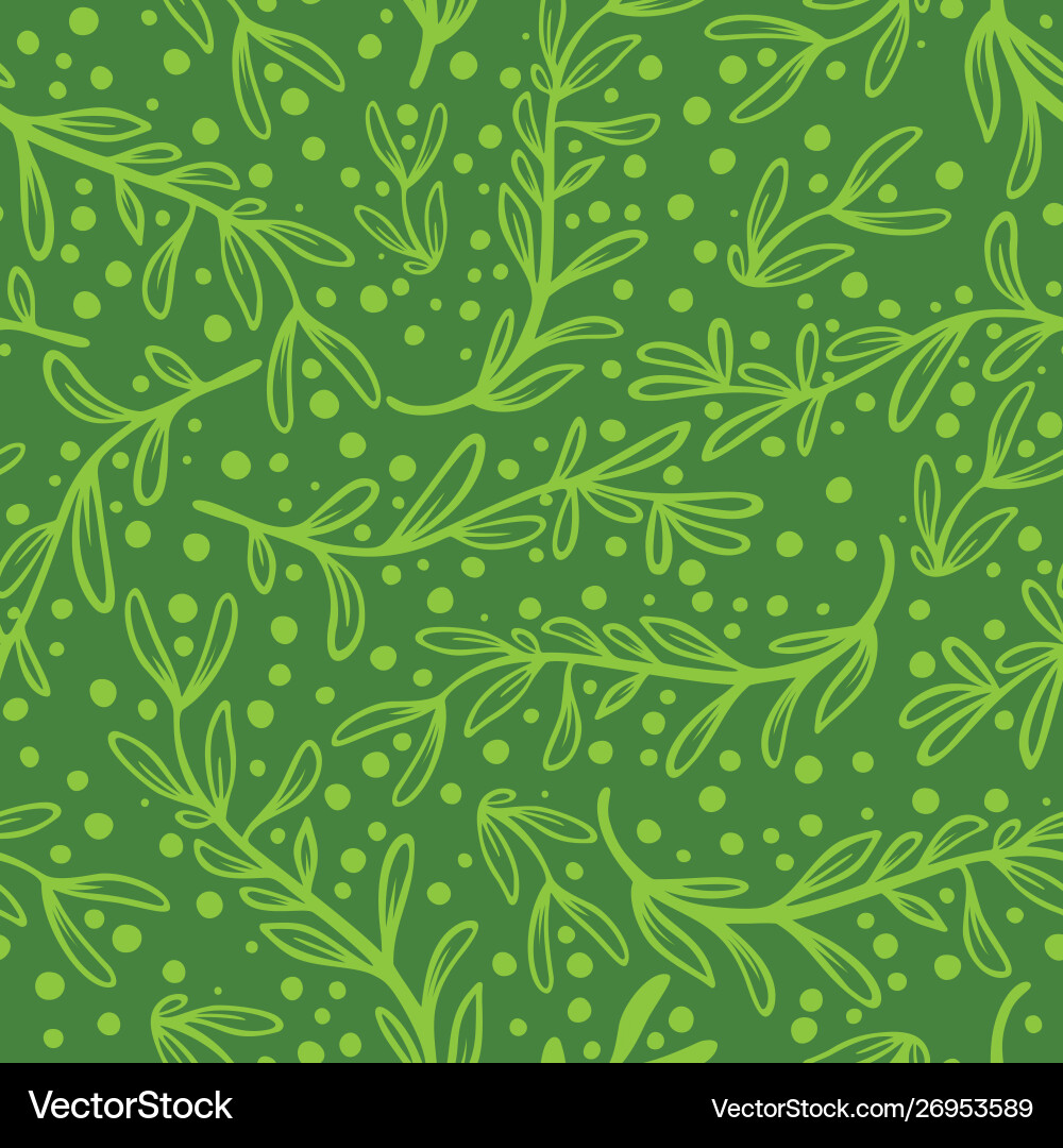Seamless pattern olive branch Royalty Free Vector Image