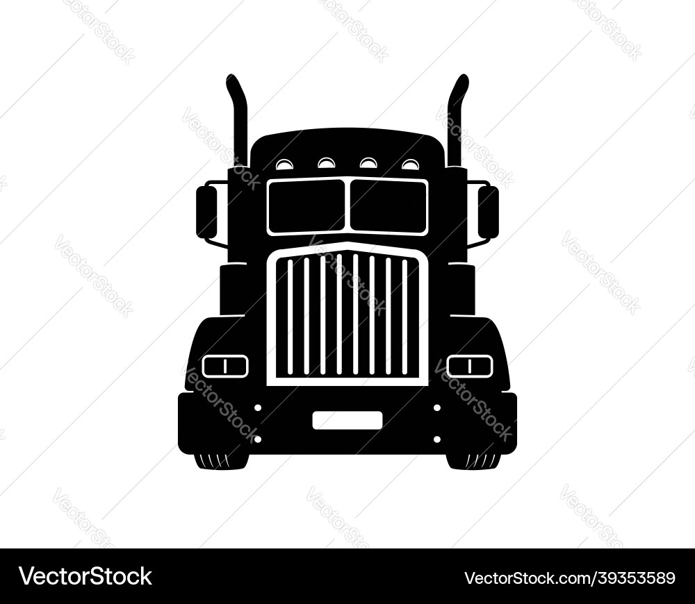 Semi truck lorry freight transportation Royalty Free Vector