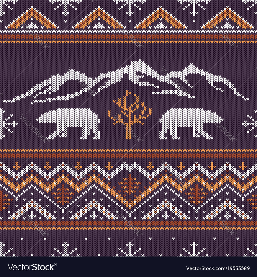 polar bear sweater knitting pattern