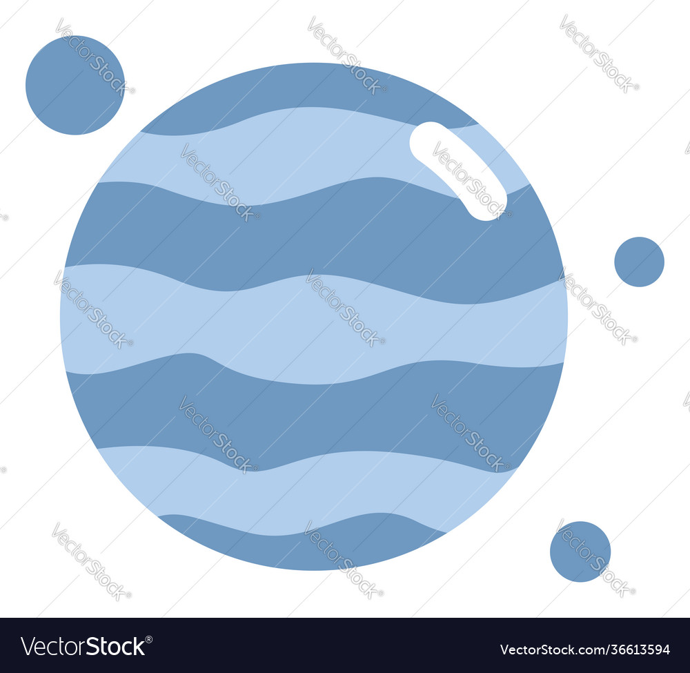 Blue planet on white background