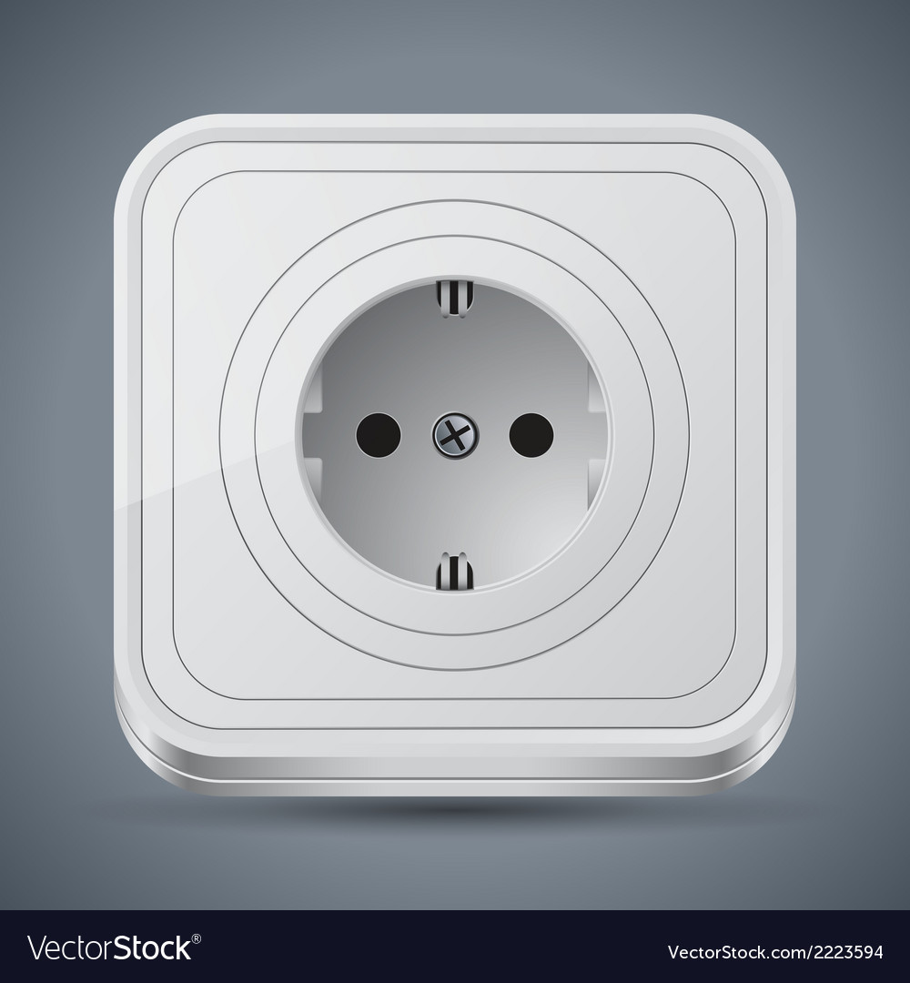 Electric outlet Royalty Free Vector Image - VectorStock