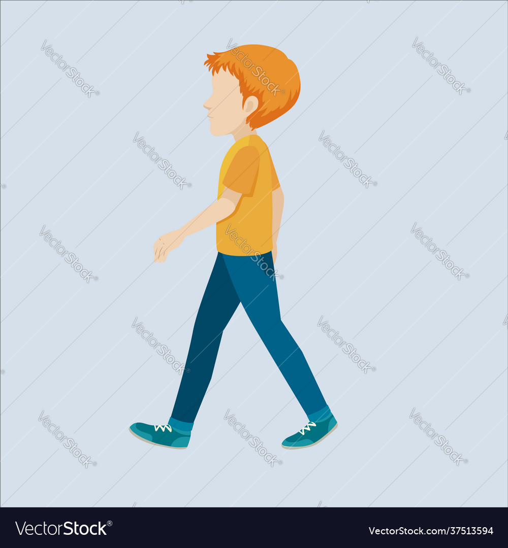 Faceless boy walking design Royalty Free Vector Image