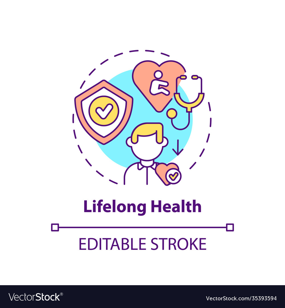 Lifelong health concept icon