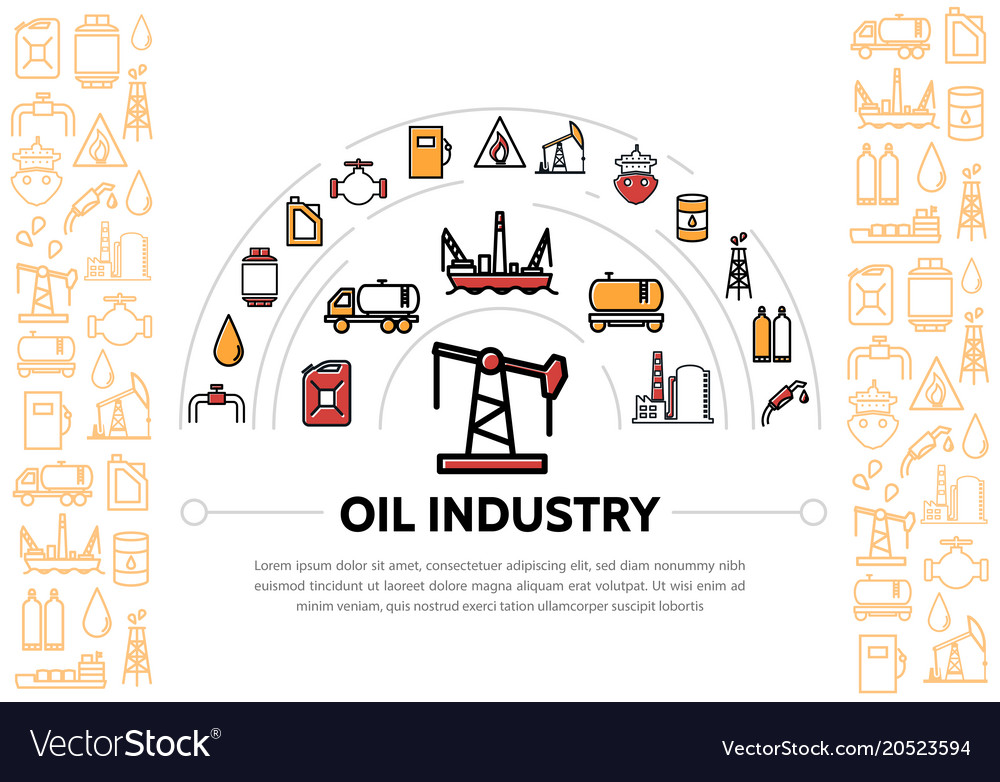 Oil Industry Composition Royalty Free Vector Image