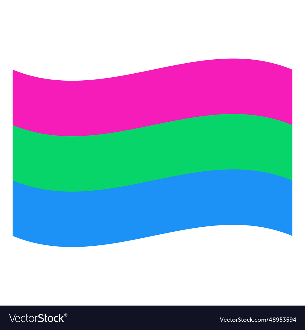 Polysexual flag stripe flat